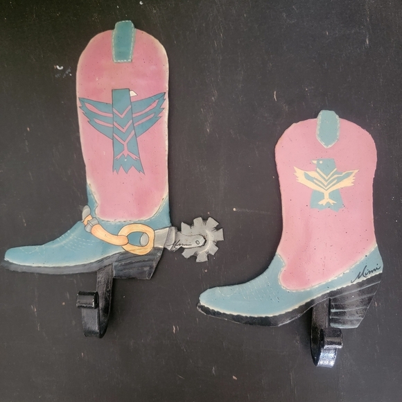 Western Boot Thunderbird Home Decor Hooks - Picture 1 of 8